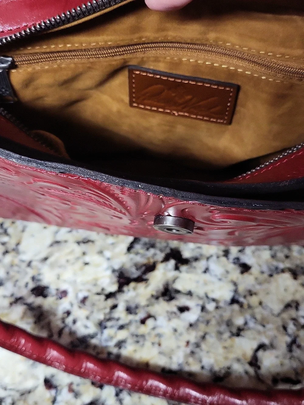 Patricia Nash Tooled Red Rienzo Satchel